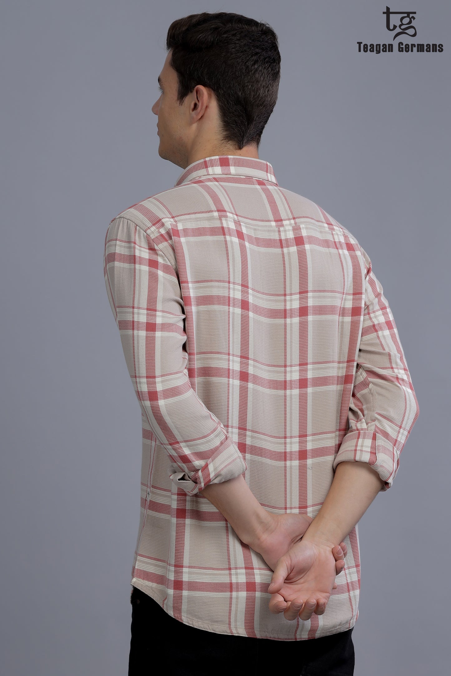 Men Collar Casual Shirt - Beige