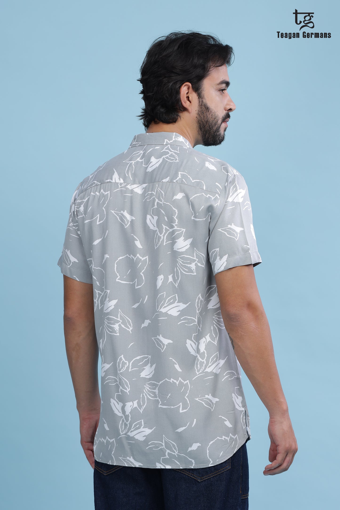 printed T-shirt | Aster Grey Co-ords By Gray Mango