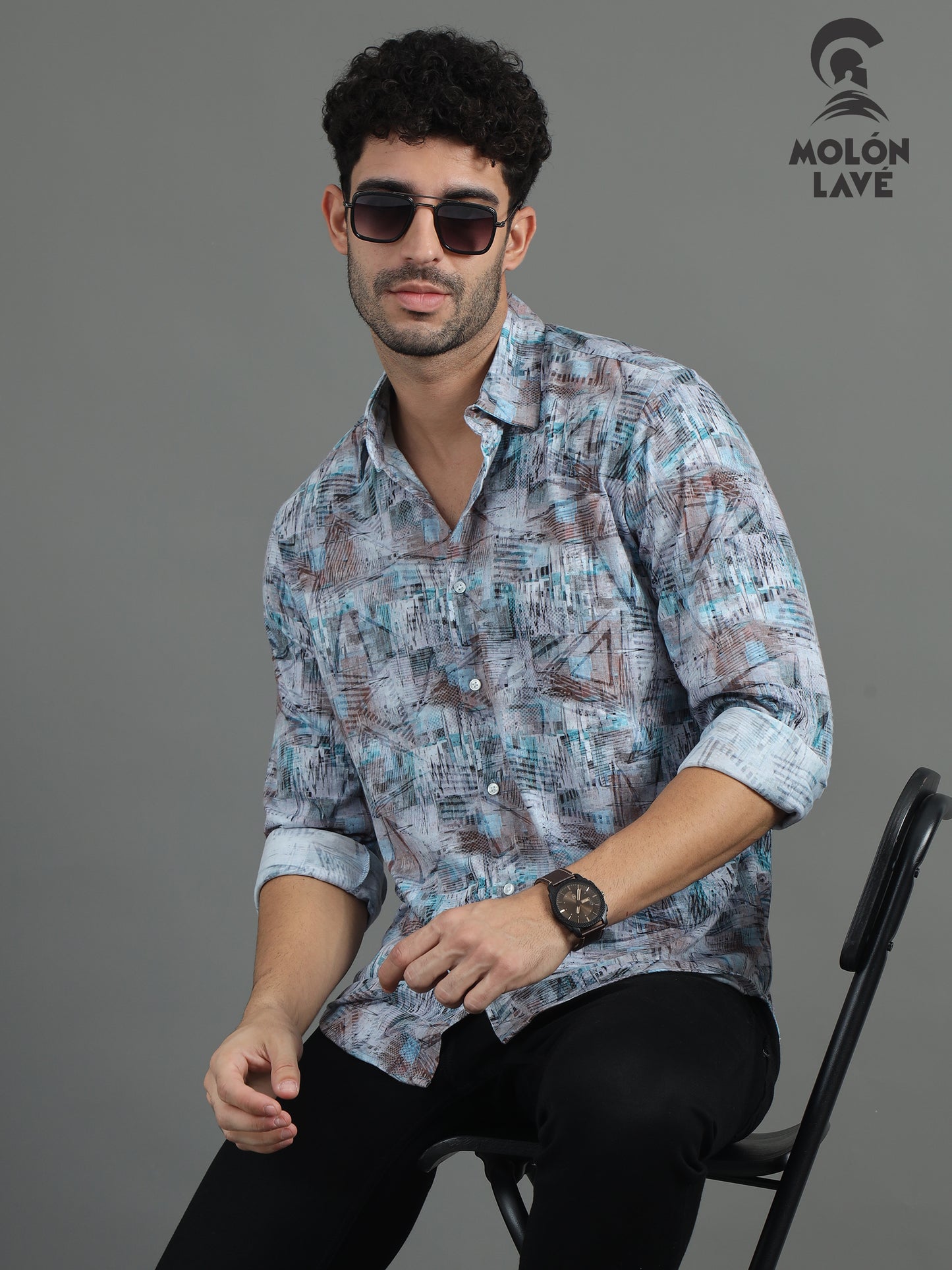 Semi-Casual fit knitted brasso Shirt for Men