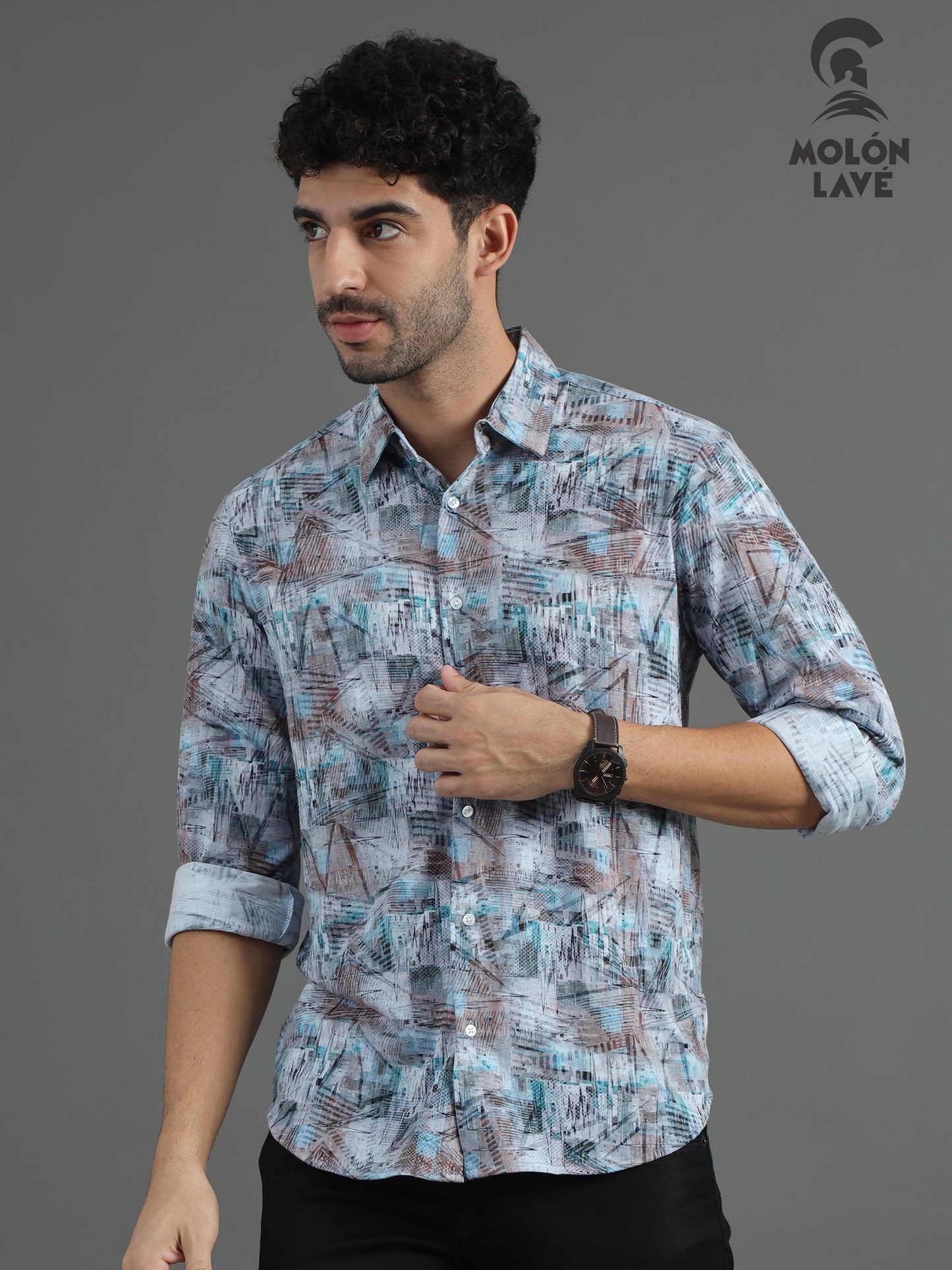 Semi-Casual fit knitted brasso Shirt for Men