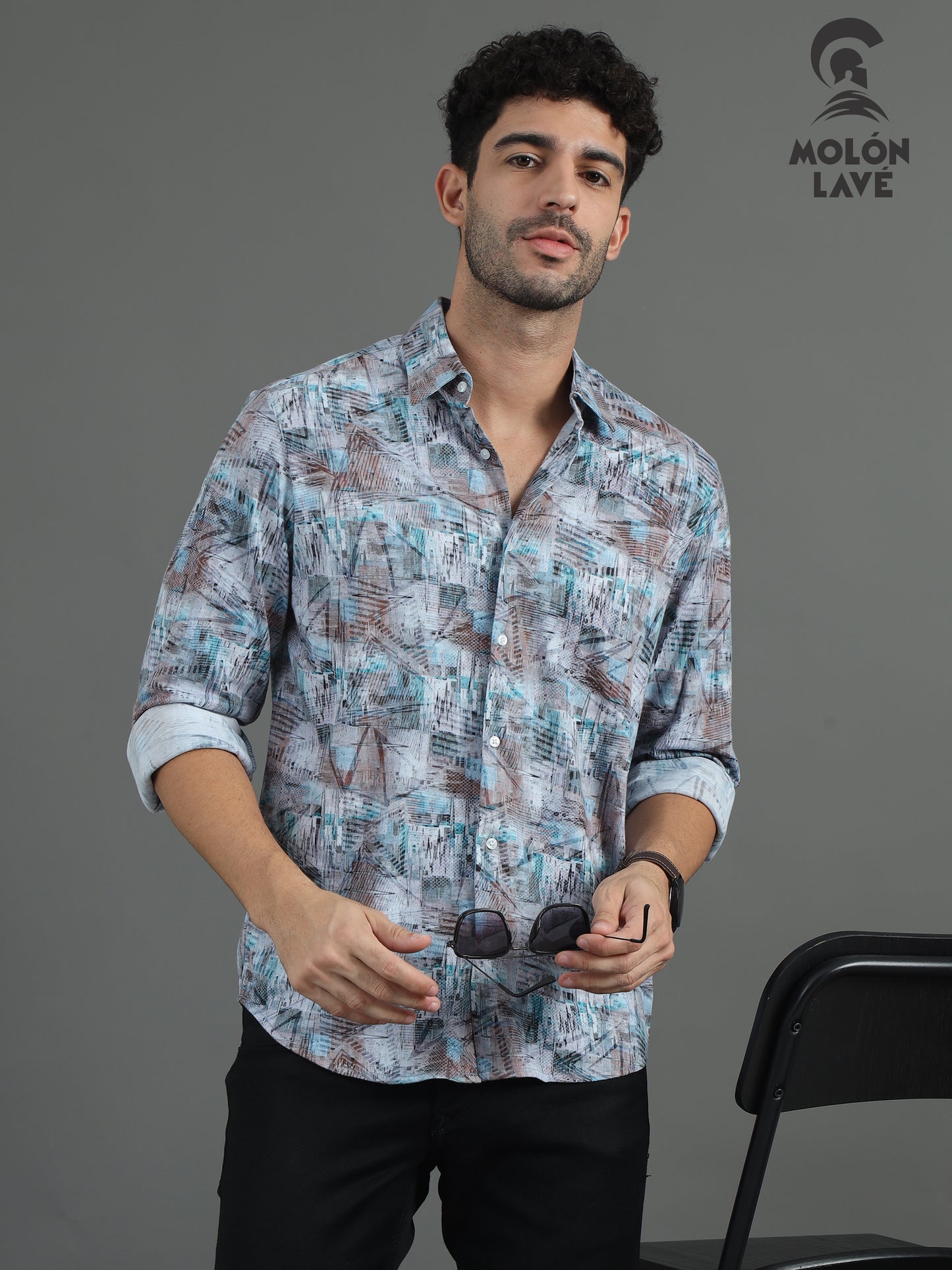 Semi-Casual fit knitted brasso Shirt for Men