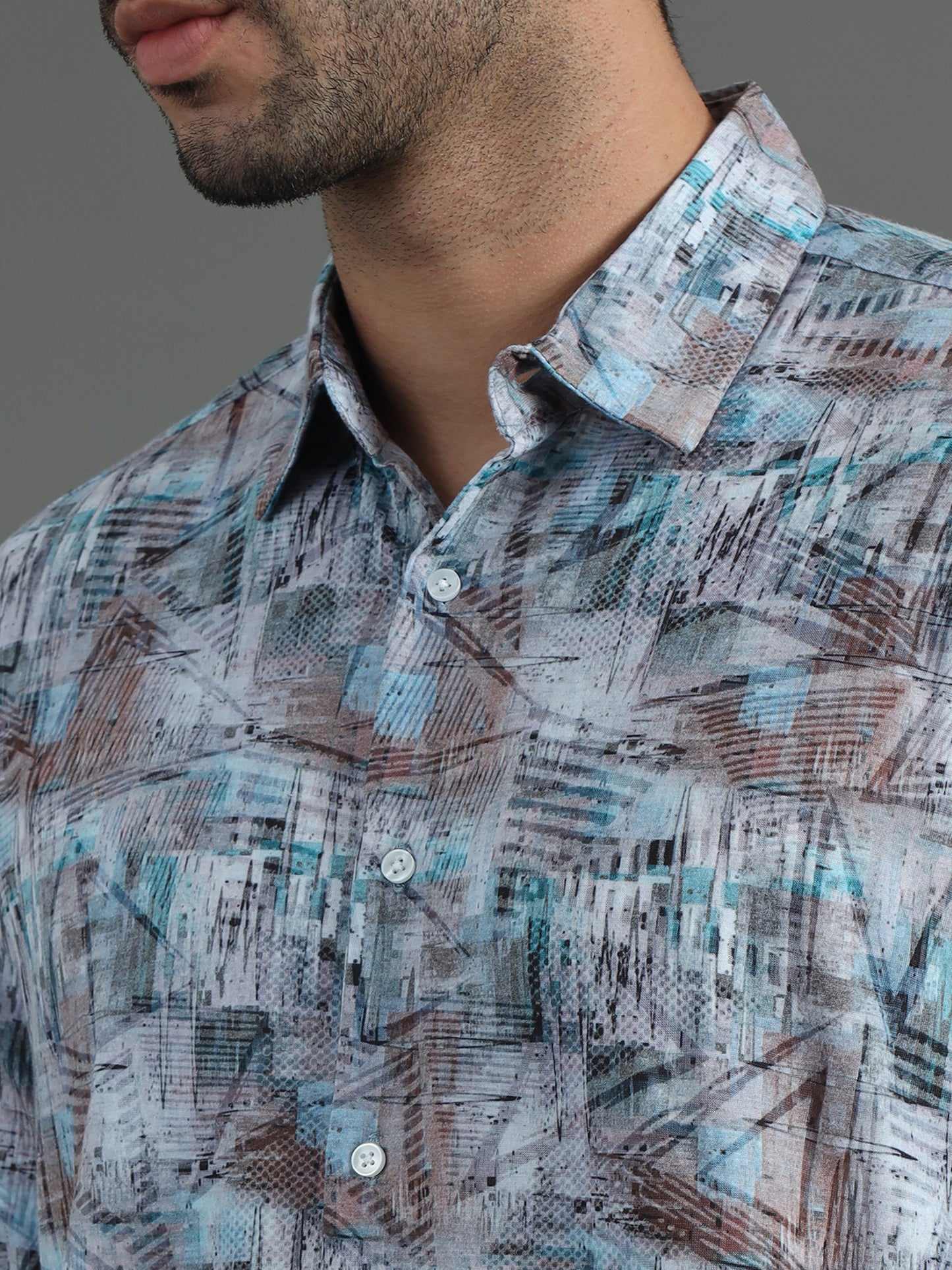 Semi-Casual fit knitted brasso Shirt for Men