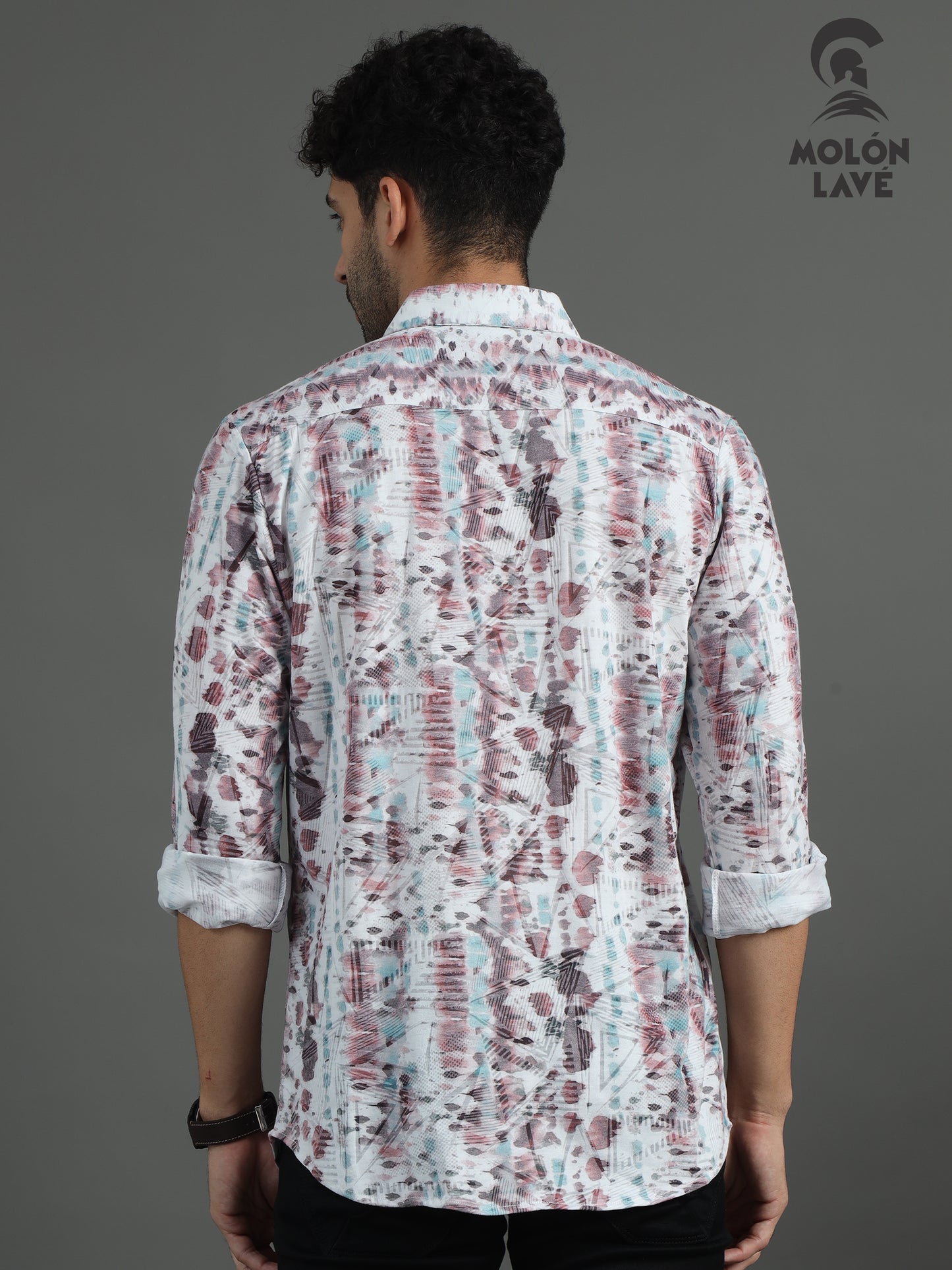 Men's Grey Abstract Braga Full Sleeve Printed Shirt