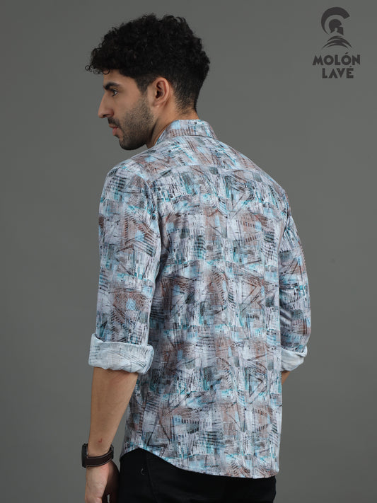 Semi-Casual fit knitted brasso Shirt for Men